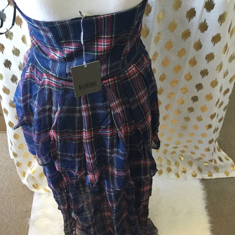 TOV PLAID HI LOW DRESS - Picture 6 of 7